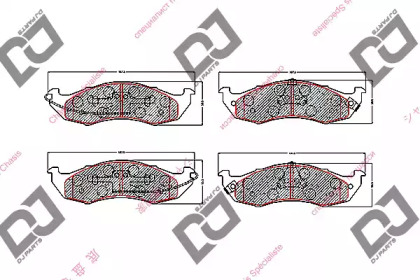 Комплект тормозных колодок DJ PARTS BP1709